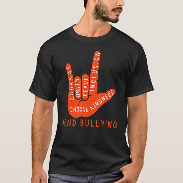 Camiseta Sinal de Amor Anti-Bullying 2022 - Unity Day Orang (Frente)