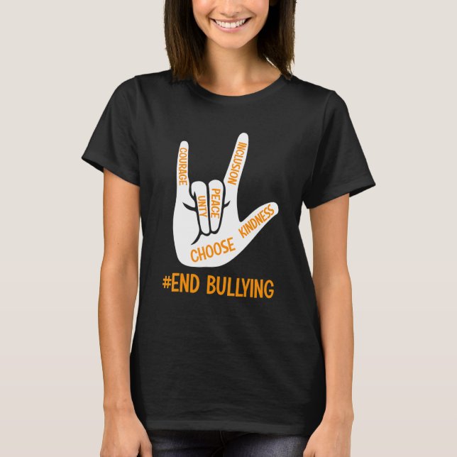Camiseta Sinal de Amor Anti-Bullying 2022 - Unity Day Orang (Frente)