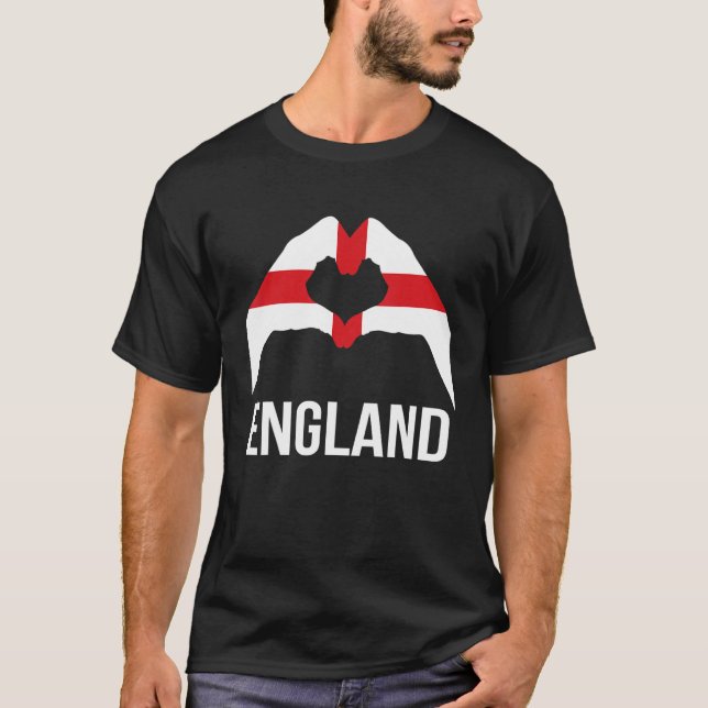 Camiseta Sinal de Amor Bandeira da Inglaterra (Frente)
