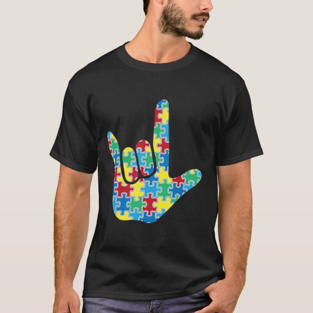 Camiseta Sinal de Amor Conscientização do Autismo  (Frente)