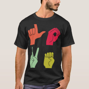 Camiseta Sinal de amor Sinal de orgulho surdo ASL