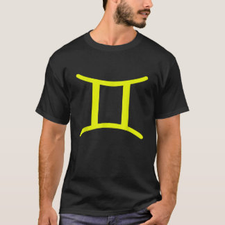 Camiseta Sinal de Aniversário Gêmeos Vintage Símbolo Zodíac