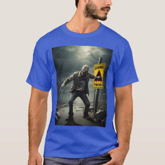 Camiseta Sinal de Apocalipse Zumbi Estilo Filme de Terror