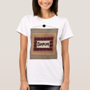 Camiseta Sinal de Arte Verbal Minimalista Rústica
