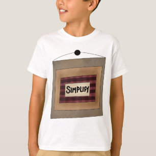 Camiseta Sinal de Arte Verbal Minimalista Rústica Simplific