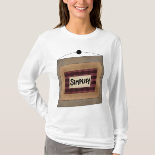 Camiseta Sinal de Arte Verbal Minimalista Rústico Simplifiq