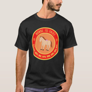 Camiseta Sinal de Astrologia Chinesa em Cavalo