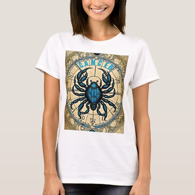 Camiseta Sinal de Astrologia do cancer (Frente)