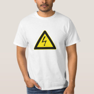 Camiseta Sinal de aviso da eletricidade