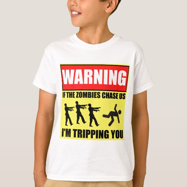 Camiseta Sinal de aviso da viagem do zombi (Frente)
