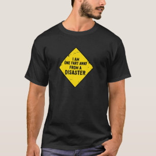 Camiseta Sinal de Aviso de Desastre a Um Flato de Distância