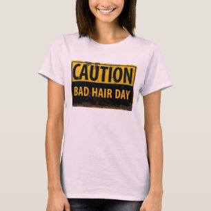 Camiseta Sinal de Aviso de Dia de Cabelo Mau - Engrenagem E