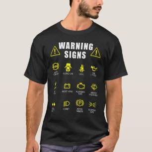 Camiseta Sinal de Aviso de Reparo de Carro Mecânico Diesel