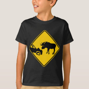 Camiseta Sinal de aviso dos alces do parque nacional de