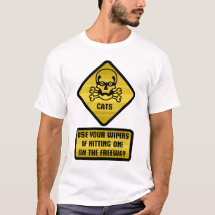 Camiseta Sinal de aviso - gatos
