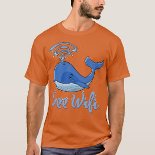 Camiseta Sinal de baleia divertida Wifi grátis para oferta