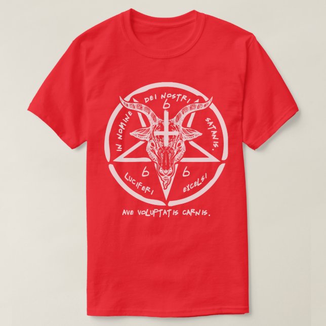Camiseta Sinal De Baphomet Da Satã Do Occulto (Frente do Design)