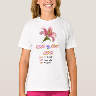 Camiseta Sinal de barra de mamãe floral rosa imprimível