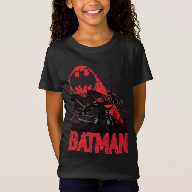 Camiseta Sinal de Bat Batman Crimson (Frente)