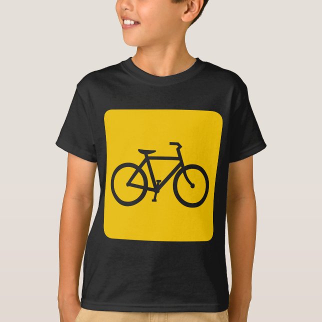 Camiseta Sinal de Bicicleta - âmbar (Frente)