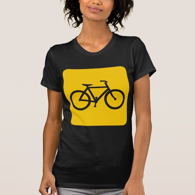 Camiseta Sinal de Bicicleta - âmbar (Frente)
