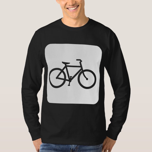 Camiseta Sinal de Bicicleta - Branco (Frente)