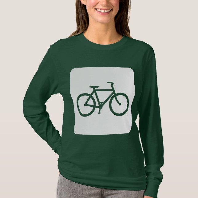 Camiseta Sinal de Bicicleta - Branco (Frente)