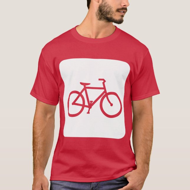 Camiseta Sinal de Bicicleta - Branco (Frente)