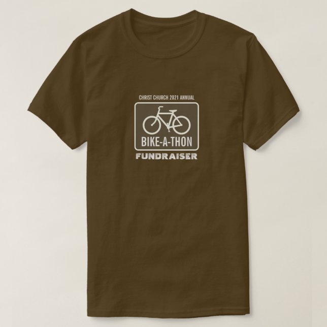 Camiseta Sinal de Bicicleta, Evento de Bicicleta de Caridad (Frente do Design)