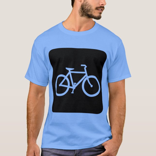 Camiseta Sinal de Bicicleta - Preto (Frente)