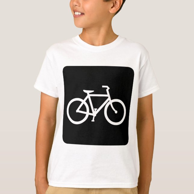 Camiseta Sinal de Bicicleta - Preto (Frente)