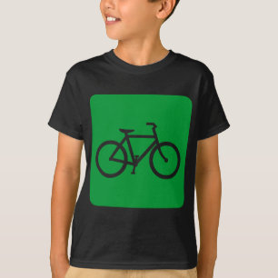 Camiseta Sinal de Bicicleta - Verde de Grama