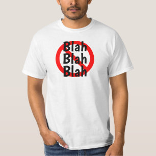 Camiseta Sinal de Blah Blah em Vermelho, Branco e Negro
