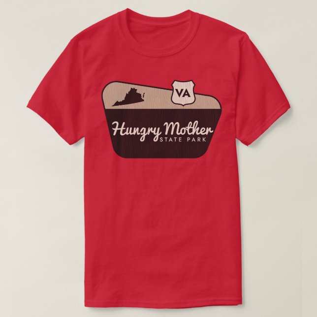 Camiseta Sinal de boas-vindas do Hungry State Park Virginia (Frente do Design)