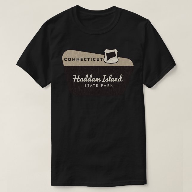 Camiseta Sinal de boas-vindas do Parque Estadual de Haddam  (Frente do Design)