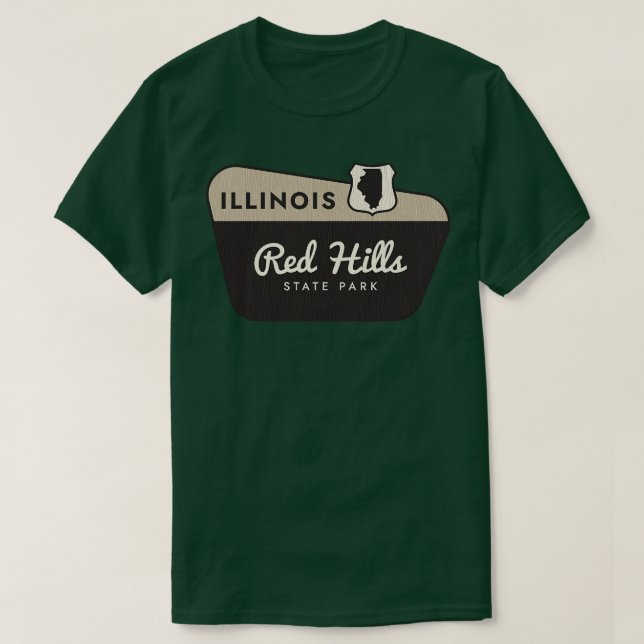 Camiseta Sinal de boas-vindas do Red Colinas State Park Ill (Frente do Design)