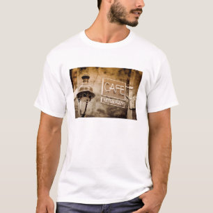 Camiseta Sinal de café em sépia, Paris, França
