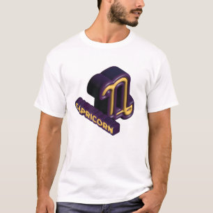 Camiseta Sinal de Capricórnio e Design de Texto