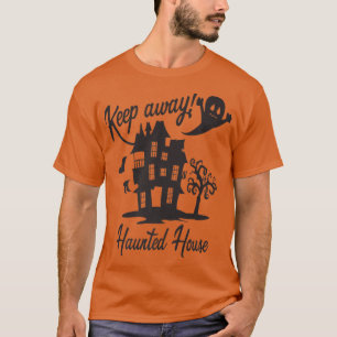 Camiseta Sinal de Casa Assombrada Scary Spooky Engraçado