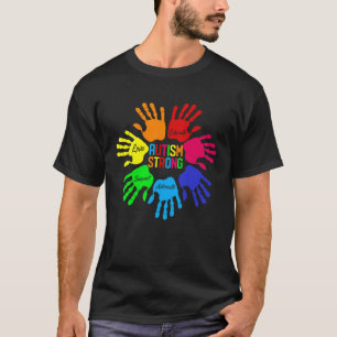 Camiseta Sinal de Consciência do Autismo Suporte de Puzzle