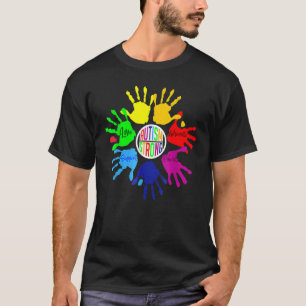 Camiseta Sinal de Consciência do Autismo Suporte de Puzzle