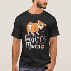 Camiseta Sinal de Corgi Mama Heart Paw