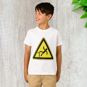 Camiseta Sinal de Cuidado com o Passo Obstáculo à Frente