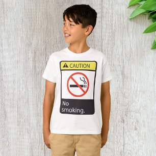 Camiseta Sinal de Cuidado Proibido Fumar