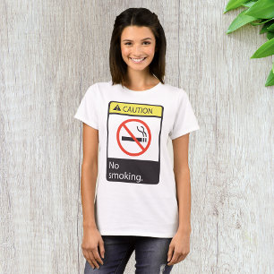Camiseta Sinal de Cuidado Proibido Fumar
