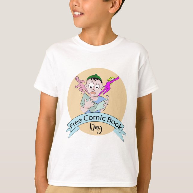 Camiseta Sinal de Dia do Livro Quântico Gratuito (Frente)