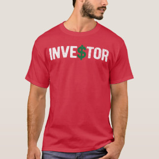 Camiseta Sinal de Dinheiro de Investidor do Mercado de Açõe