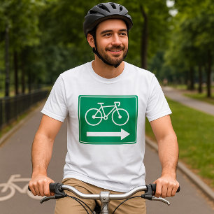 Camiseta Sinal de Direção Seta para Direita da Trilha de Bi
