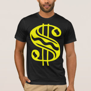 Camiseta Sinal de dólar - amarelo