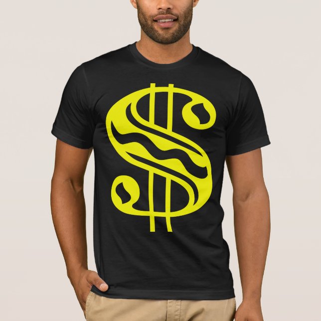 Camiseta Sinal de Dólar - Amarelo (Frente)
